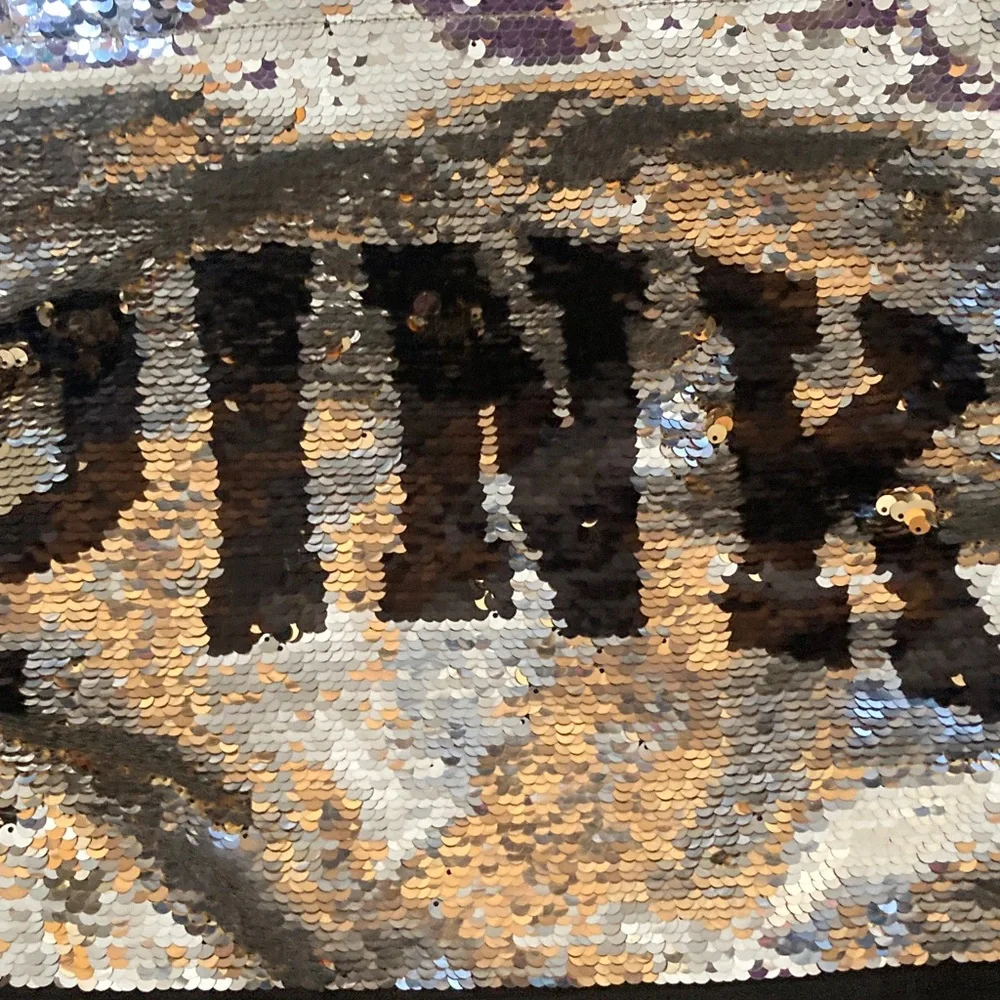 Sequin Tote Bag with PINK‎ Logo